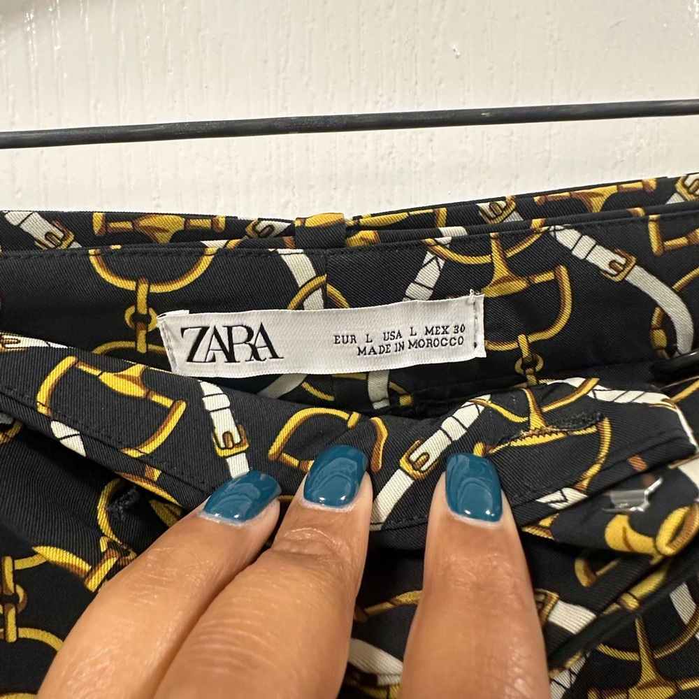 Zara flared chain print pants - Picture 3 of 5